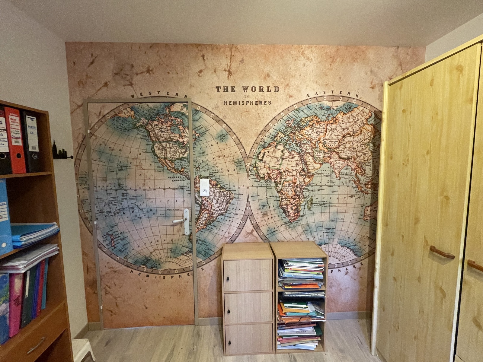 Tapisserie Murale Carte Du Monde Vintage - 152 X 127 Cm - Décoration Chambre, Salon, Bureau